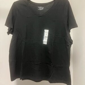 Time and Tru Charcoal V-Neck Tee